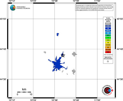 Mappa EMS - territori località