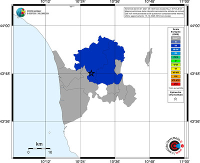 Mappa EMS - territori comuni