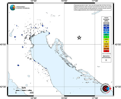 Mappa EMS - territori delle località