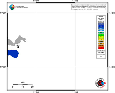 Mappa EMS - territori comuni
