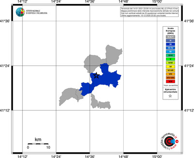 Mappa EMS - territori comuni