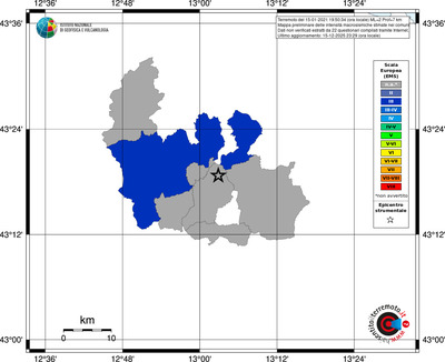 Mappa EMS - territori comuni