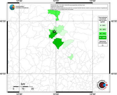 Mappa territorio comunale con almeno 3 questionari