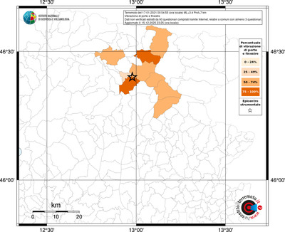 Mappa territorio comunale con almeno 3 questionari