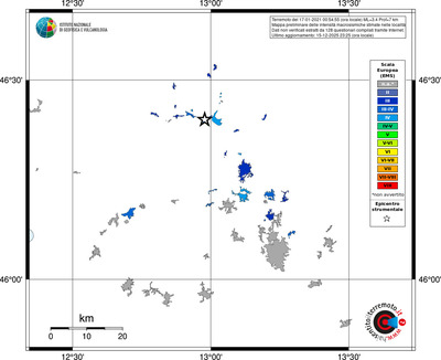 Mappa EMS - territori località