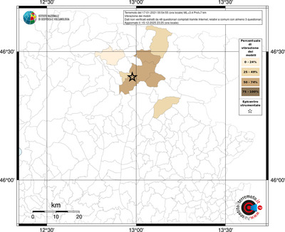 Mappa territorio comunale con almeno 3 questionari