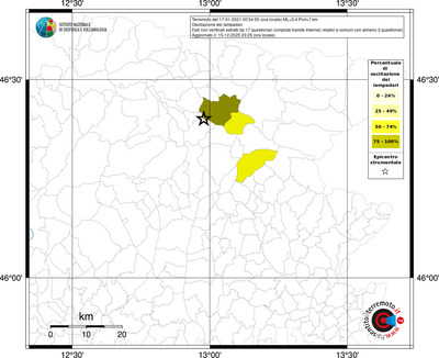 Mappa territorio comunale con almeno 3 questionari