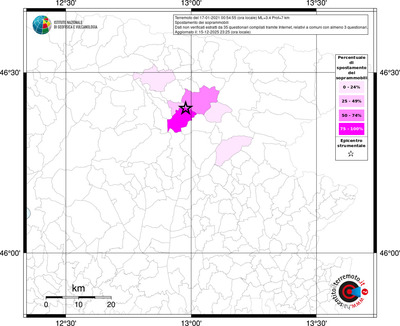 Mappa territorio comunale con almeno 3 questionari