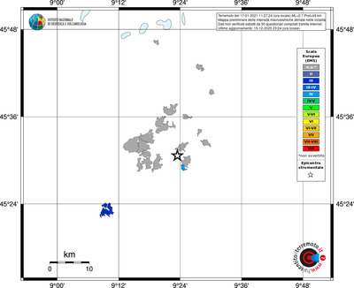 Mappa EMS - territori località