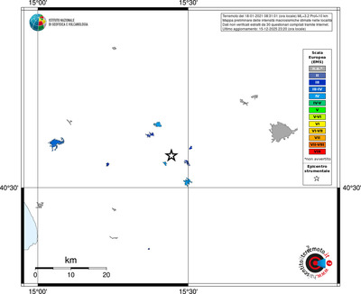 Mappa EMS - territori località