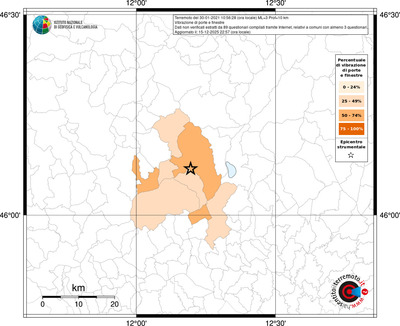 Mappa territorio comunale con almeno 3 questionari