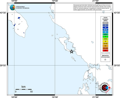 Mappa EMS - territori delle località