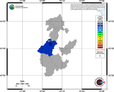 Mappa EMS - territori comuni