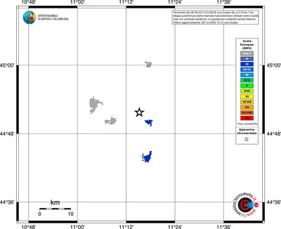 Mappa EMS - territori località