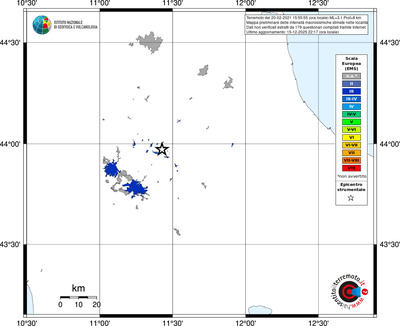 Mappa EMS - territori località