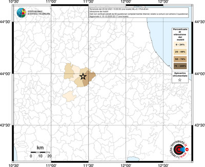 Mappa territorio comunale con almeno 3 questionari