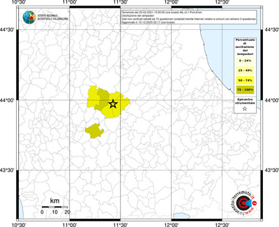 Mappa territorio comunale con almeno 3 questionari