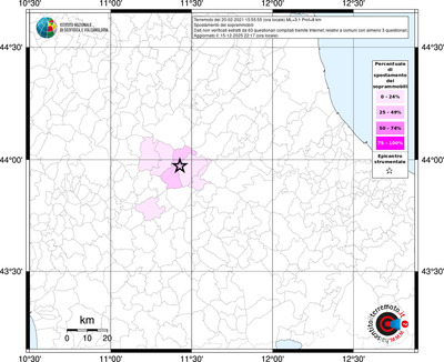Mappa territorio comunale con almeno 3 questionari