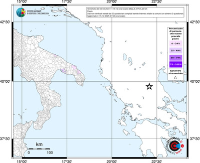 Mappa territorio comunale con almeno 3 questionari