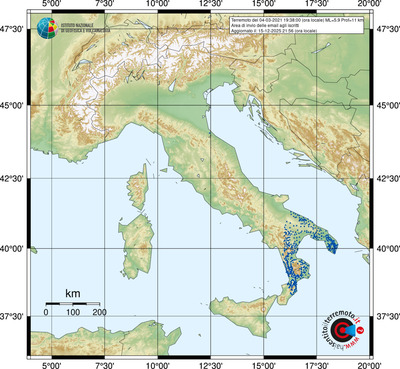 Area di invio delle email agli iscritti