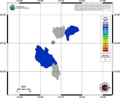 Mappa EMS - territori comuni