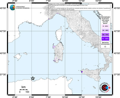 Mappa territorio comunale con almeno 3 questionari