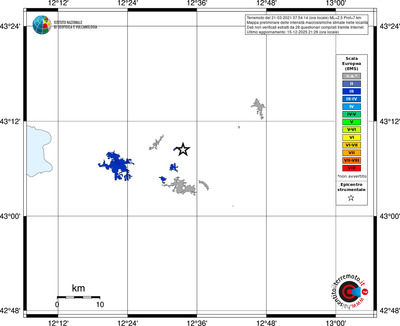 Mappa EMS - territori località