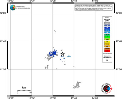 Mappa EMS - territori località