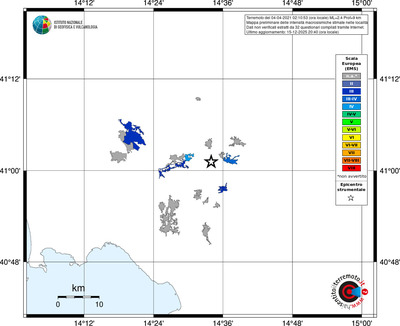 Mappa EMS - territori località