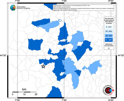 Mappa territorio comunale con almeno 3 questionari