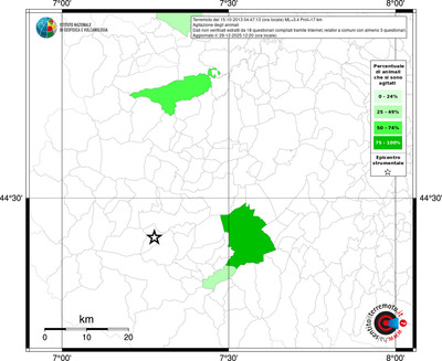 Mappa territorio comunale con almeno 3 questionari