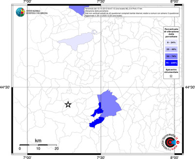 Mappa territorio comunale con almeno 3 questionari