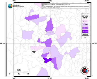 Mappa territorio comunale con almeno 3 questionari