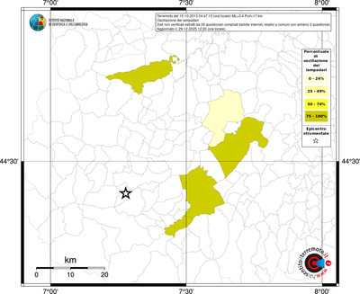 Mappa territorio comunale con almeno 3 questionari