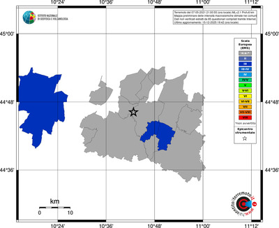 Mappa EMS - territori comuni