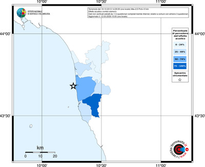 Mappa territorio comunale con almeno 3 questionari