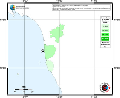 Mappa territorio comunale con almeno 3 questionari