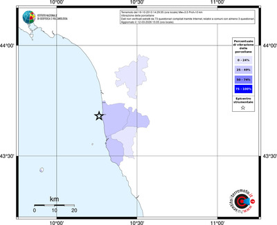 Mappa territorio comunale con almeno 3 questionari