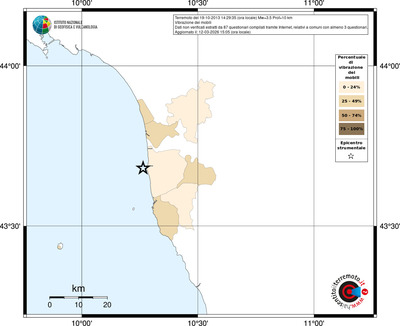 Mappa territorio comunale con almeno 3 questionari