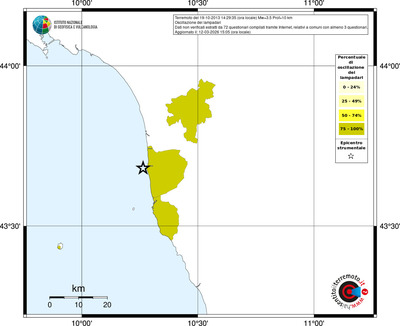 Mappa territorio comunale con almeno 3 questionari