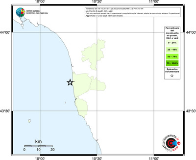 Mappa territorio comunale con almeno 3 questionari