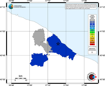 Mappa EMS - territori comuni
