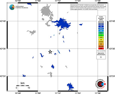 Mappa EMS - territori località