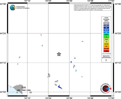 Mappa EMS - territori località