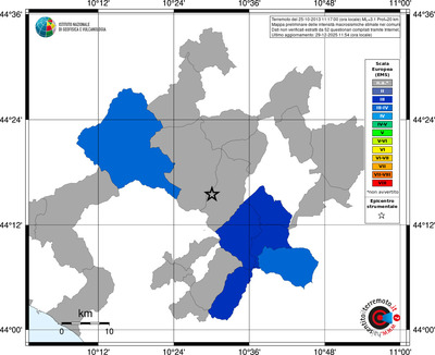 Mappa EMS - territori comuni