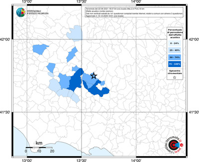 Mappa territorio comunale con almeno 3 questionari