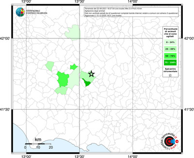 Mappa territorio comunale con almeno 3 questionari