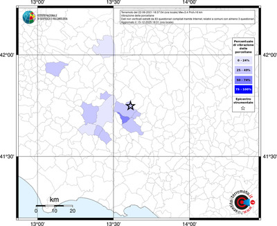 Mappa territorio comunale con almeno 3 questionari