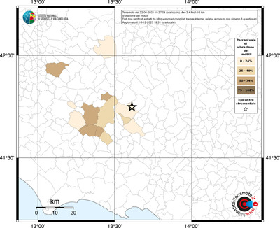 Mappa territorio comunale con almeno 3 questionari