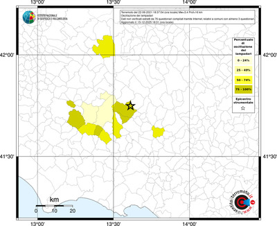 Mappa territorio comunale con almeno 3 questionari